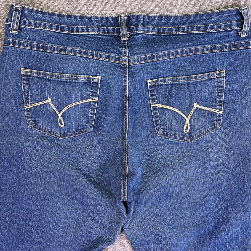 JMS Jeans Women 20W Short Blue Bootcut Western Casual Stretch Denim Plus 40x28.5 - Picture 9 of 12